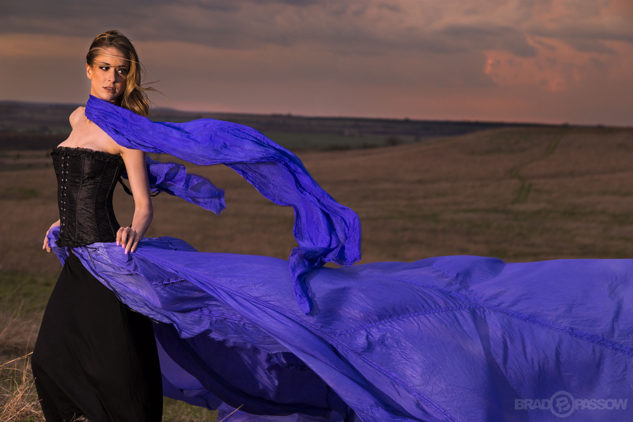 Morgan – Purple Parachute Skirt – Brad Passow Photo