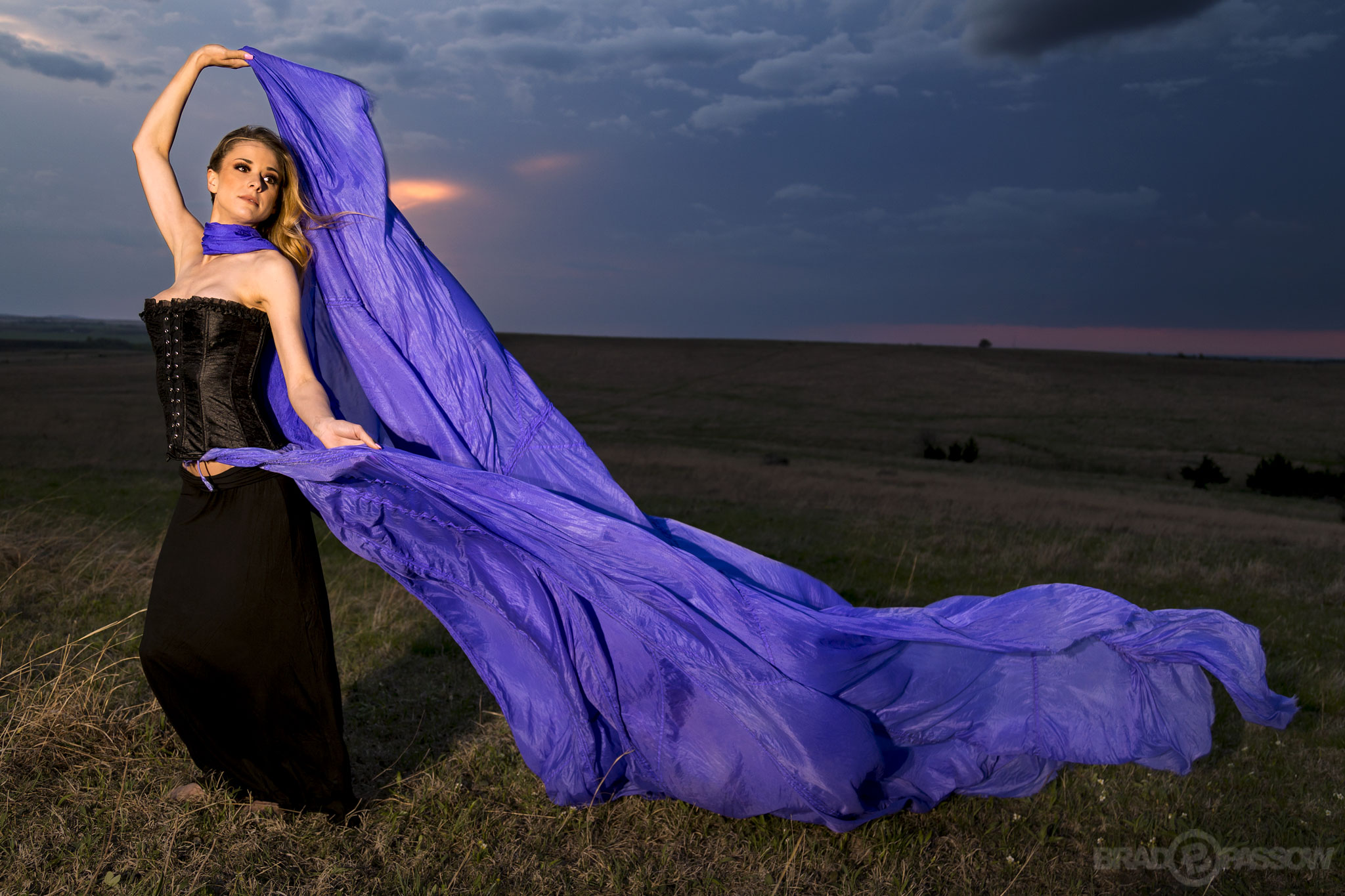 Morgan – Purple Parachute Skirt – Brad Passow Photo